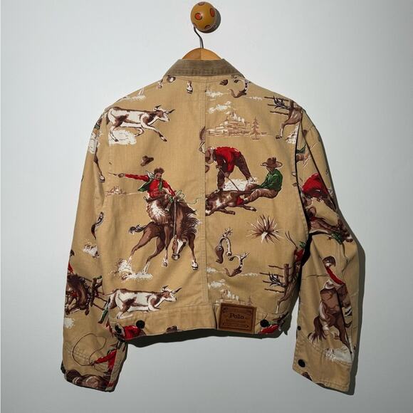 Ralph Lauren Beige Western cowboy Print Jacket - Picture 5 of 13